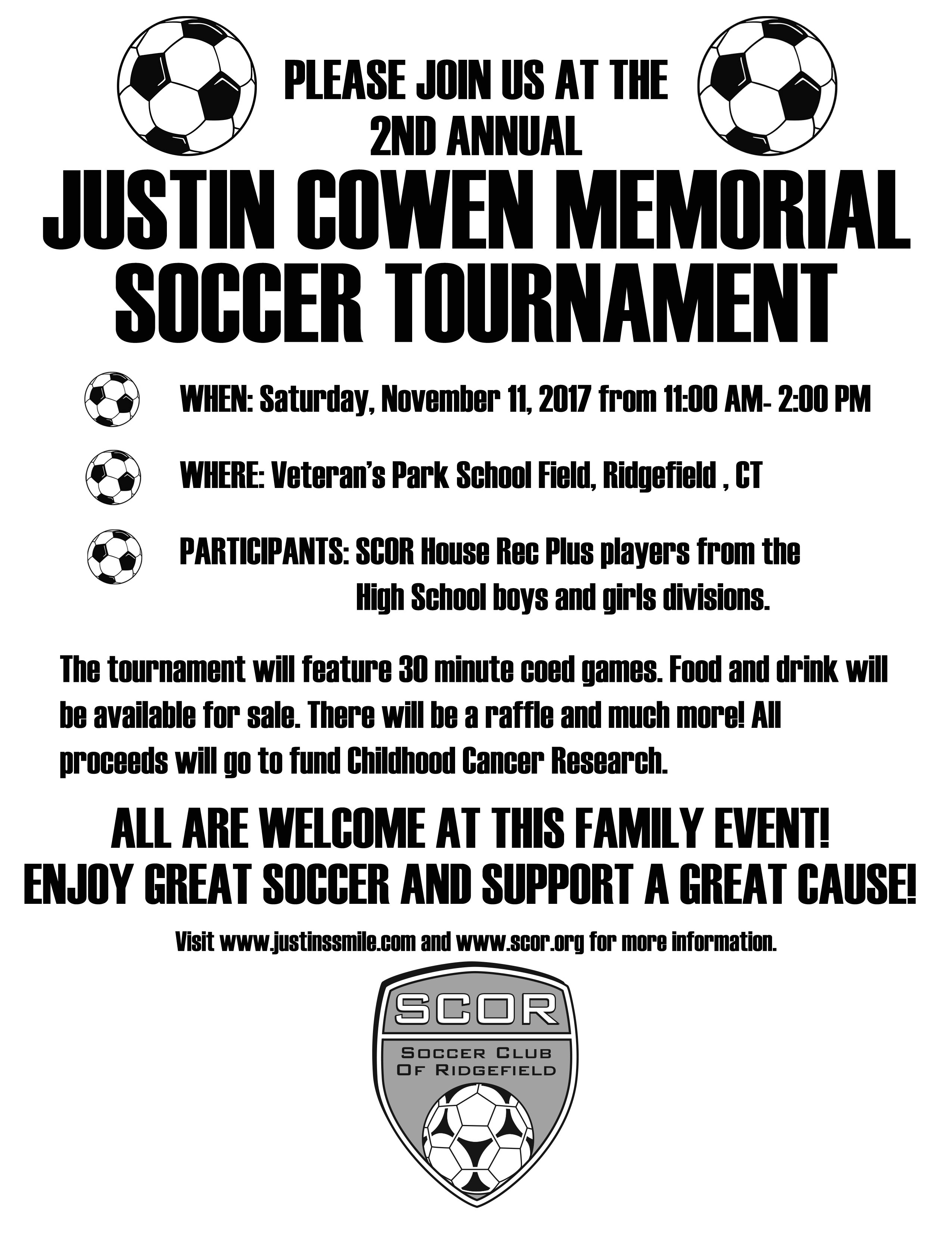 2nd Annual Justin Cowen Memorial Soccer Tournament Justin's Smile